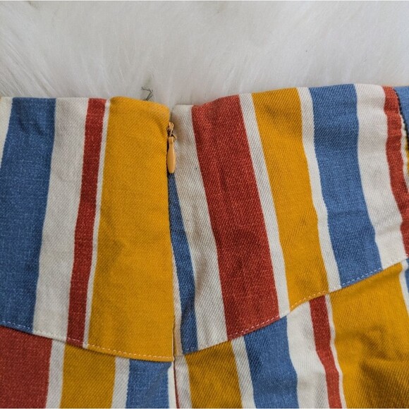 Free People Real Deal Front Spilt Flare Striped Pants L Large Bell Bottoms - Picture 7 of 7